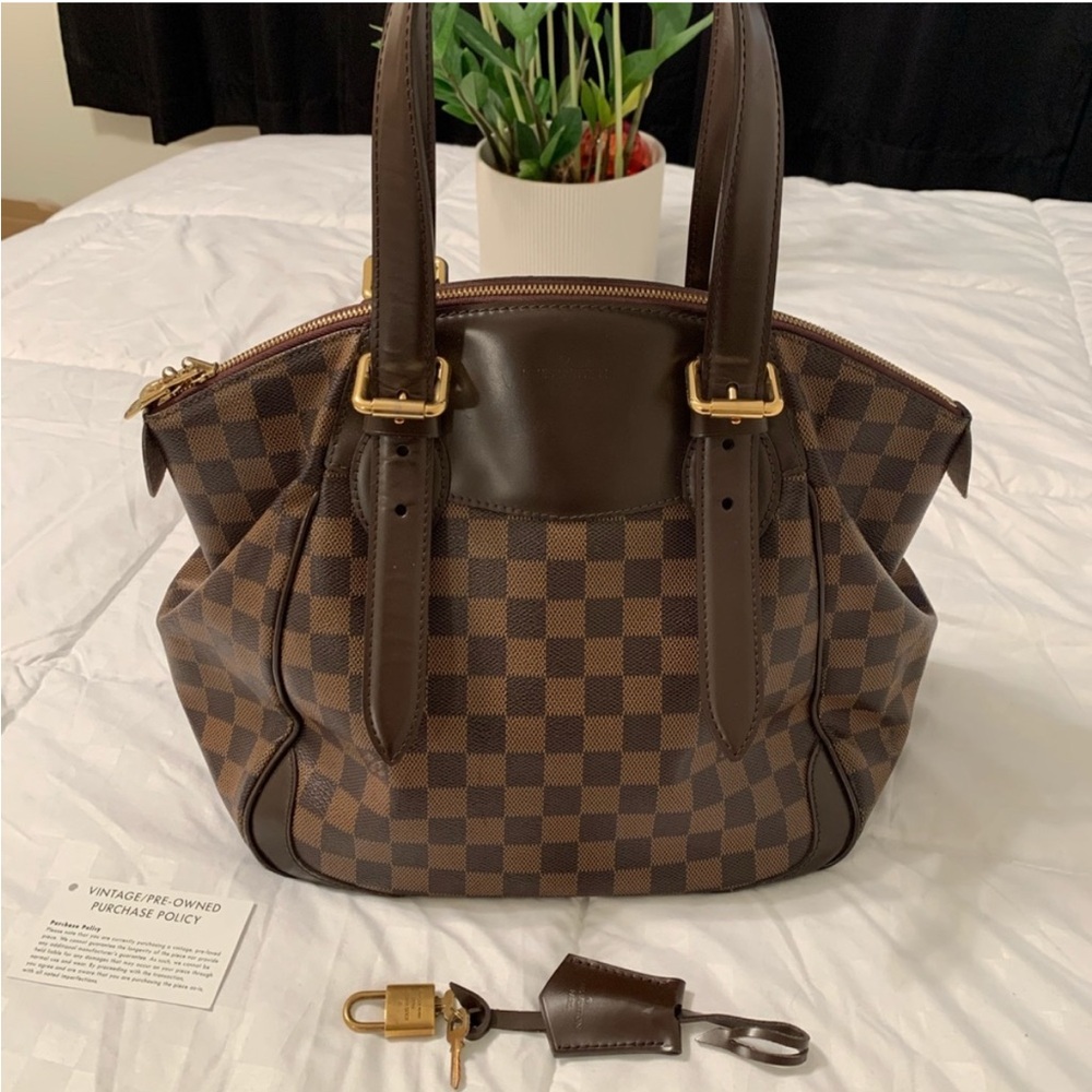 Louis Vuitton Brown Checkered Shoulder Bag